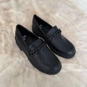 Black Chain Detail Loafers